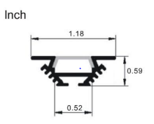 Aluminum Extrusion Recess Mount- 4FT- QTY 2