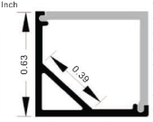 Aluminum Extrusion Corner Mount- 4FT-QTY 2