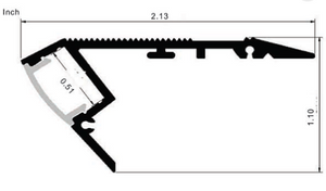 Aluminum Extrusion Stairs/ Downward Light- 4FT-QTY 2